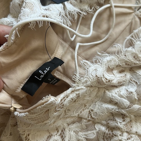 NWT Lulus White Lace All Around Short Romper Sleeveless Sz S - Picture 5 of 6